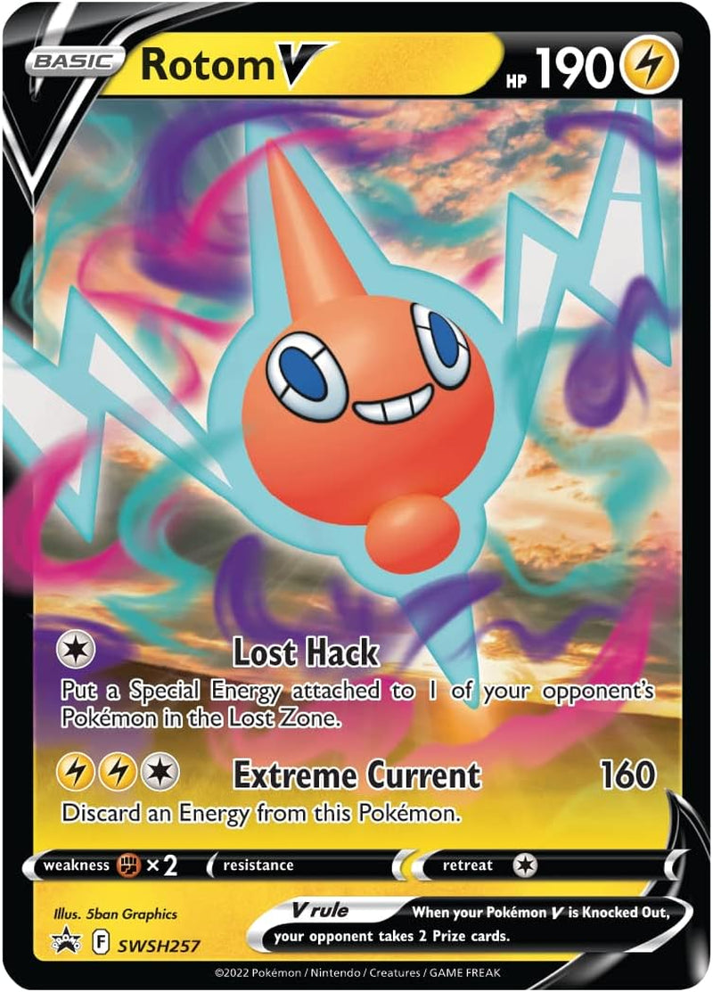 Hidden Potential Tin – Rotom V (1 Foil Card & 4 Booster Packs)