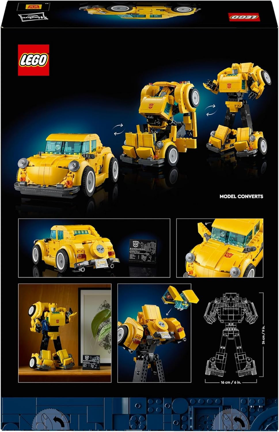 Icons Transformers Bumblebee Action Figure Building Set, Collectible Robot Model Kit for Adults to Build, Converts to Vehicle Mode, Gifts for Men, Women, Him, Her and Sci-Fi Fans 10338