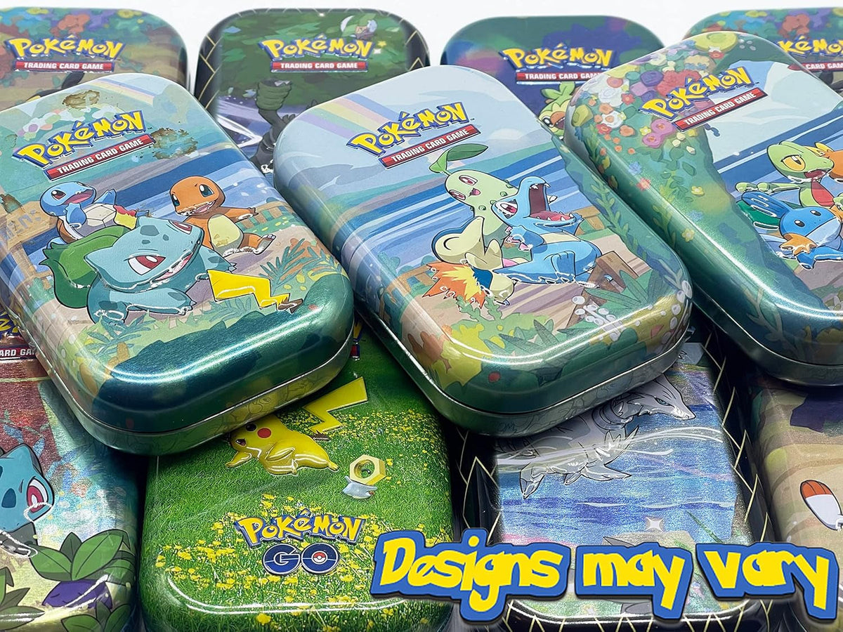 Ultimate Shiny Card Mini Tin Bundle - 50 Random Cards Guaranteed 10 Holos + 1 Rare Shiny Card + 1 Coin plus  Card Compatible with Pokemon TCG