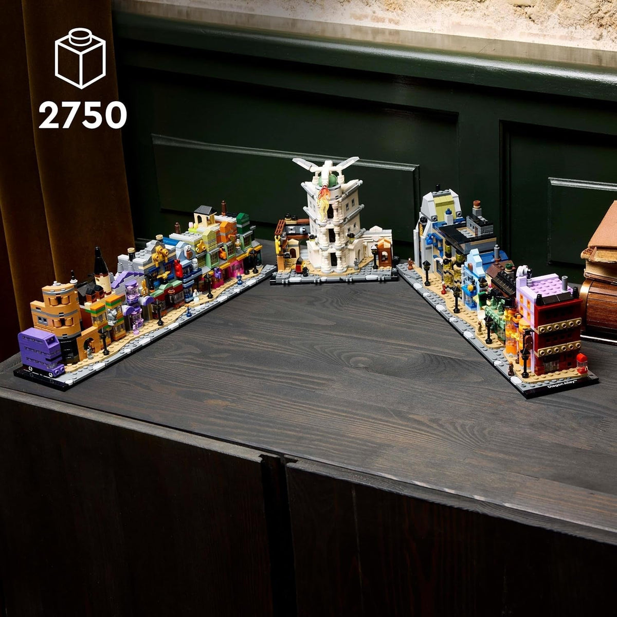 Harry Potter Diagon Alley Wizarding Shops Building Set for Adults, Collectible Display Model Features Microscale Brick-Built Stores & 12 Microfigures, Gift Idea for Women and Men 76444