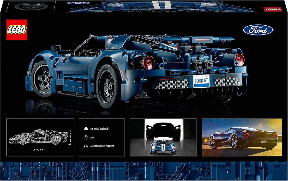 Technic 2022 Ford GT Car Model Kit for Adults to Build, 1:12 Scale Supercar with Authentic Features, Advanced Building Set, Collectible Gift for Men & Women 42154