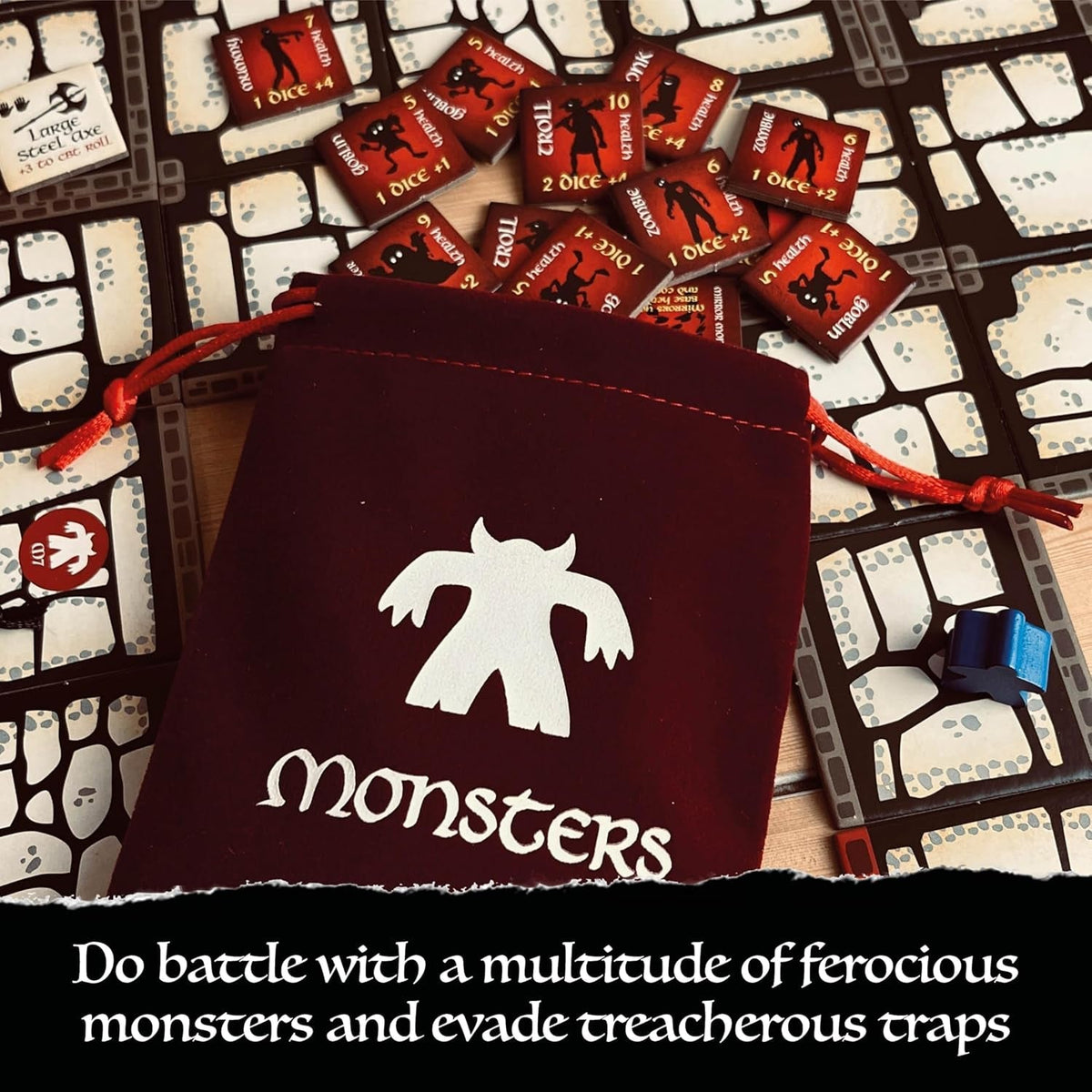 Bag of Dungeon - a Popular Fantasy Crawler Adventure Board Game | Enter the Dragon'S Lair | 1-4 Players | Age 7+ | Simple-To-Play | Family Games | Tabletop RPG | Classic Dnd Style Gaming | 3Rd Edition