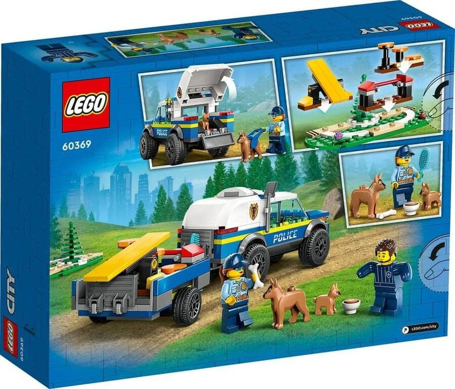 60369 City Mobile Police Dog Training Set, SUV Toy Car with Trailer, Obstacle Course and Puppy Figures, Animal Playset for Boys and Girls Aged 5 Plus