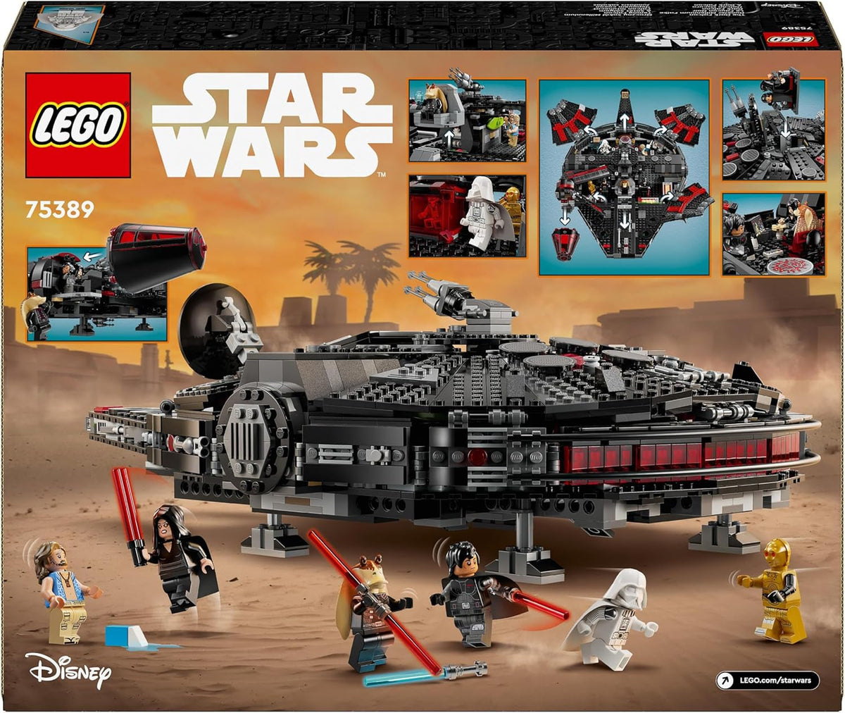 Star Wars the Dark Falcon Starship Set, Vehicle Building Toy for 10 plus Year Old Boys & Girls, with 6 Minifigures Incl. C-3PO, Birthday Gift for Kids and Fans 75389