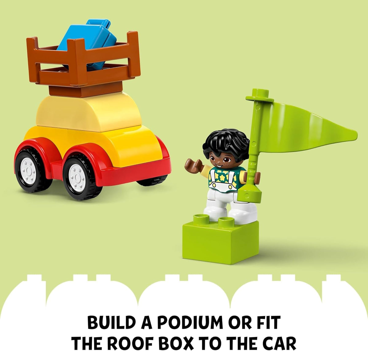 DUPLO Classic Cars and Trucks Brick Box Toddler Learning Toys, Features a Race Car and Truck Toy for 18 Month Old Boys & Girls, Creative Vehicle Set to Develop Fine Motor Skills 10439