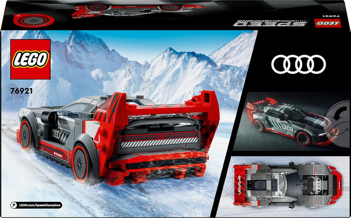Speed Champions Audi S1 E-Tron Quattro Race Car Toy Vehicle, Buildable Model Set for Kids, Playable Display Gift Idea for 9 plus Year Old Boys and Girls Who Enjoy Independent Play 76921