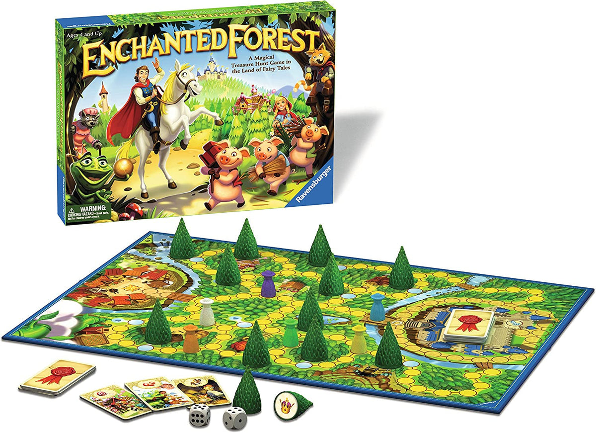 Enchanted Forest Classic Family Board Game for Kids Age 4 Years and up - 2 to 4 Players - Magical Treasure Hunt