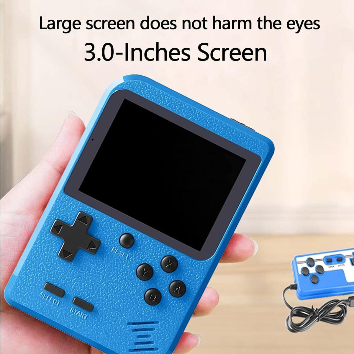 Handheld Games Console Portable- Mini Retro Game Console with 500 Classical FC Games Support for Connecting TV & Two Players, 3.0-Inches Screen 1020Mah Rechargeable Battery, Gift for Kids Adult