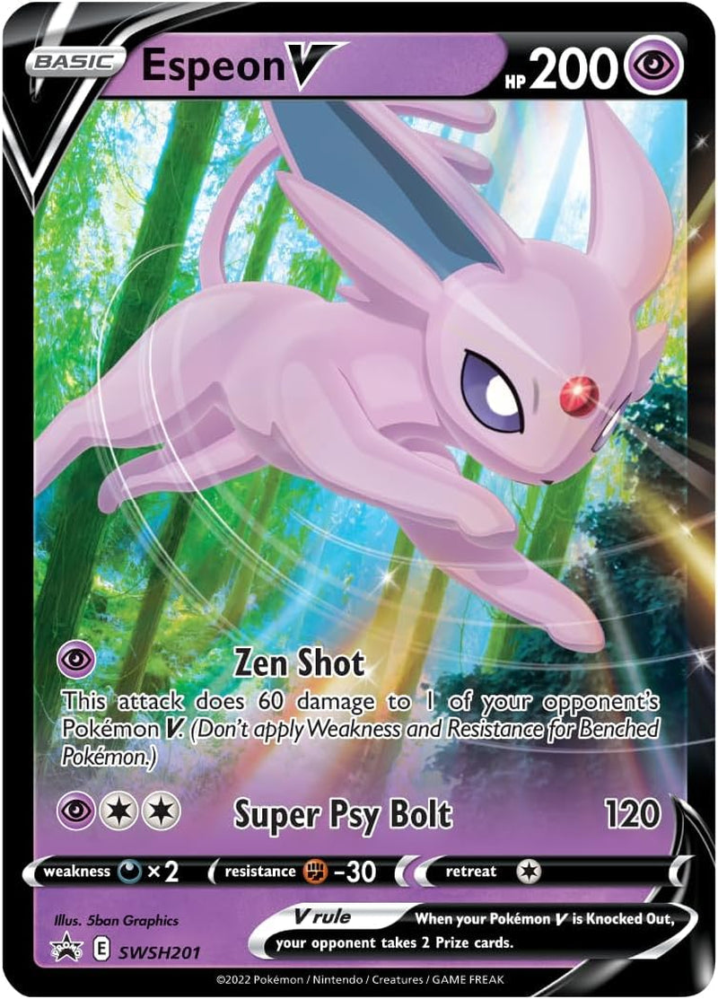TCG: V Heroes Tin Espeon (1 Foil Card & 4 Booster Packs),Single,Multicolor