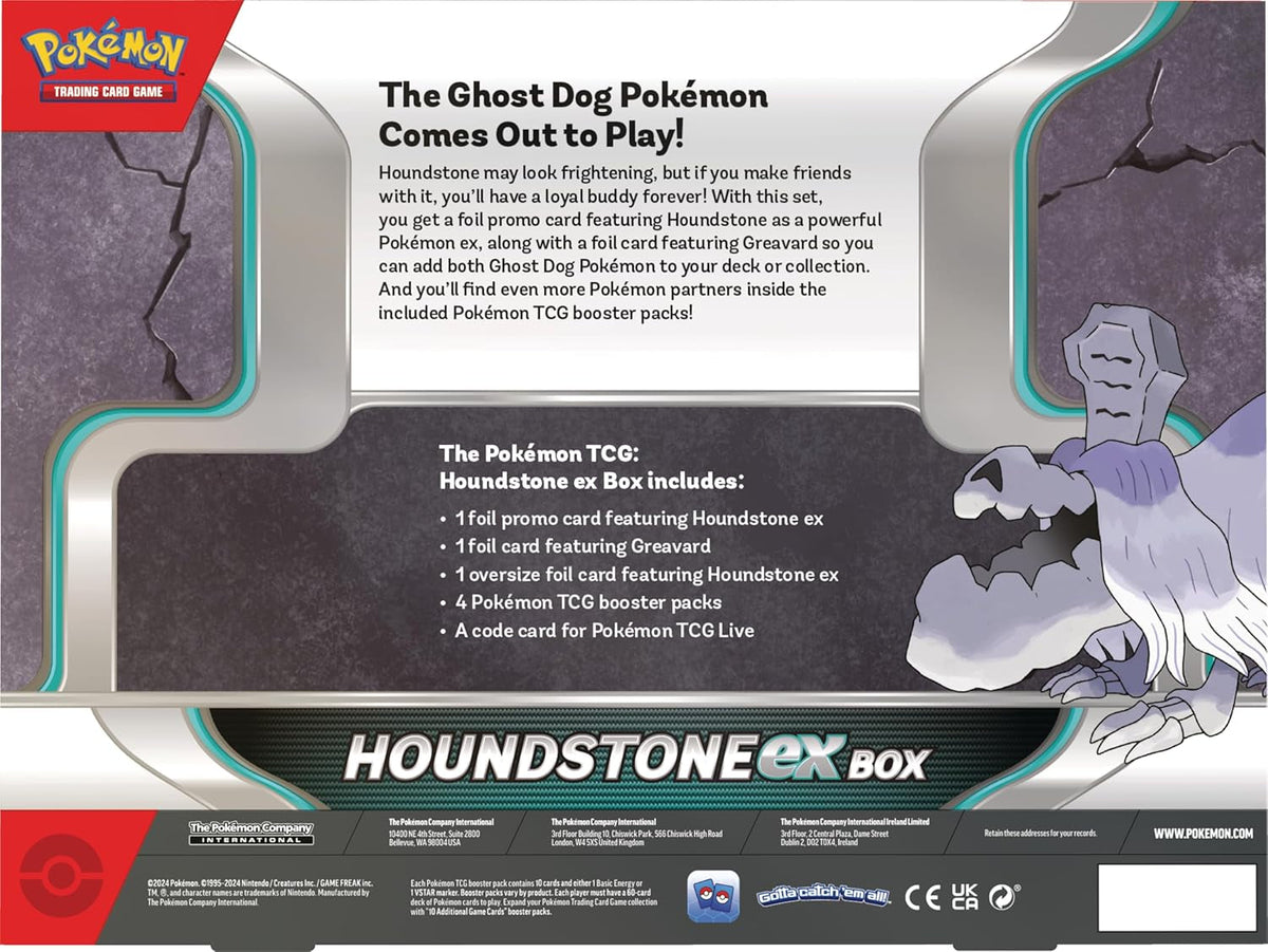 TCG: Houndstone Ex Box (4 Booster Packs, 2 Foil Cards & 1 Oversize Foil Card)