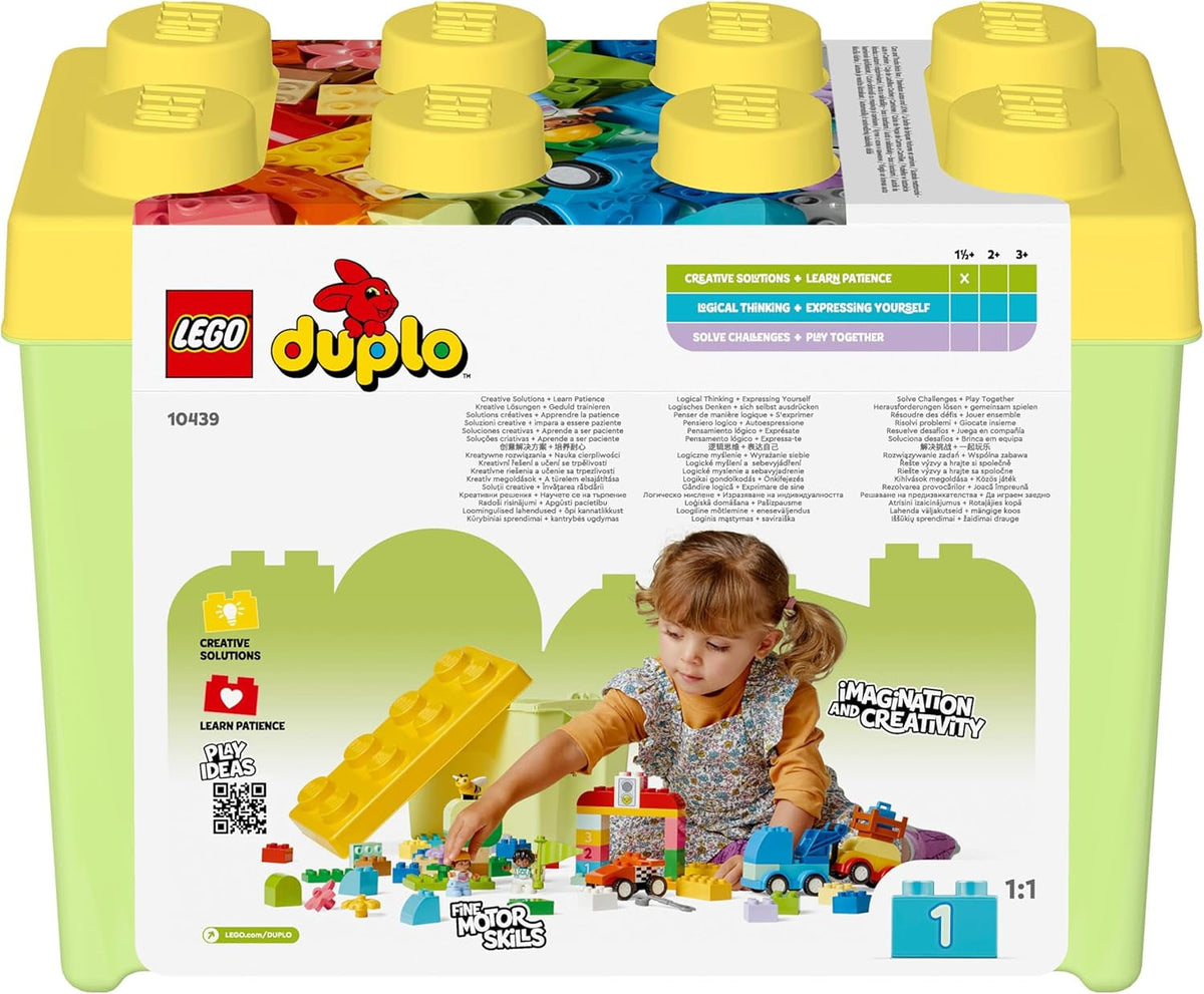 DUPLO Classic Cars and Trucks Brick Box Toddler Learning Toys, Features a Race Car and Truck Toy for 18 Month Old Boys & Girls, Creative Vehicle Set to Develop Fine Motor Skills 10439