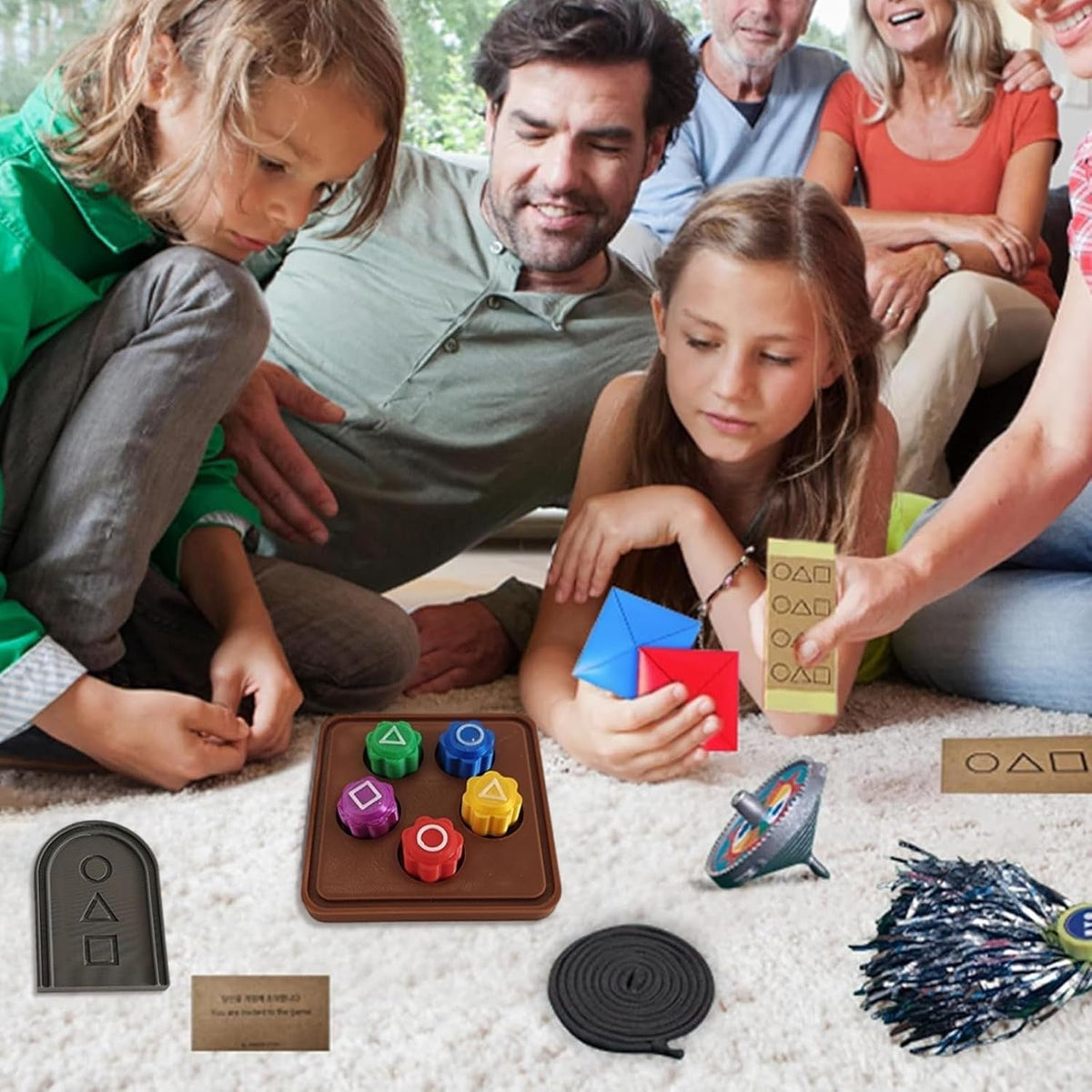3D Korean Traditional Play Game, 1: 1 Restoration Korean Folk Game Set, DDAKJI Korean Game, Korean Dice Game, Stone Pebbles Set, Stone Catching Game, Hand Eye Coordination Training Toy, Family Travel