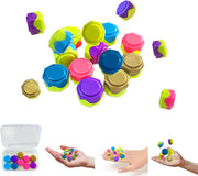 10Pcs Gonggi Stones Korean Games, Gong Gi Weighted Ddakji Game with Many Small Gong-Gi Stones, Funny Stone Throwing Games Gong Gi Set for Family Travel Party