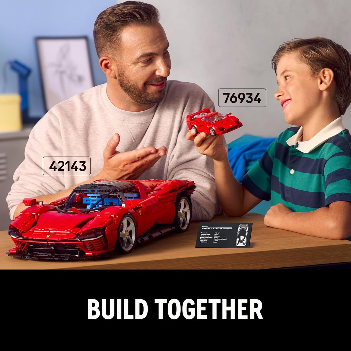 Technic Ferrari Daytona SP3, Race Car Model Building Kit, 1:8 Scale Advanced Collectible Set for Adults & Teens, Ultimate Cars Concept Series, Gift Idea for Men, Women, Him or Her 42143