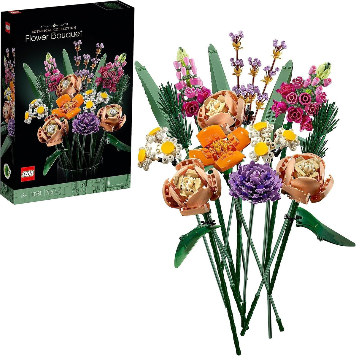Botanicals Flower Bouquet - Artificial Flowers Set for Adults Incl. Roses, Snapdragons, Poppies, Asters & Daisies - Home Decor Gift for Valentine'S Day - Botanical Collection - 10280