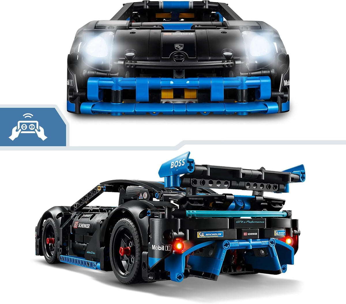 Technic Porsche GT4 E-Performance Race Car Toy for 10 plus Year Old Boys & Girls, Model Vehicle with Remote Control Action, Kids' Bedroom Decoration, Birthday Gift Idea 42176