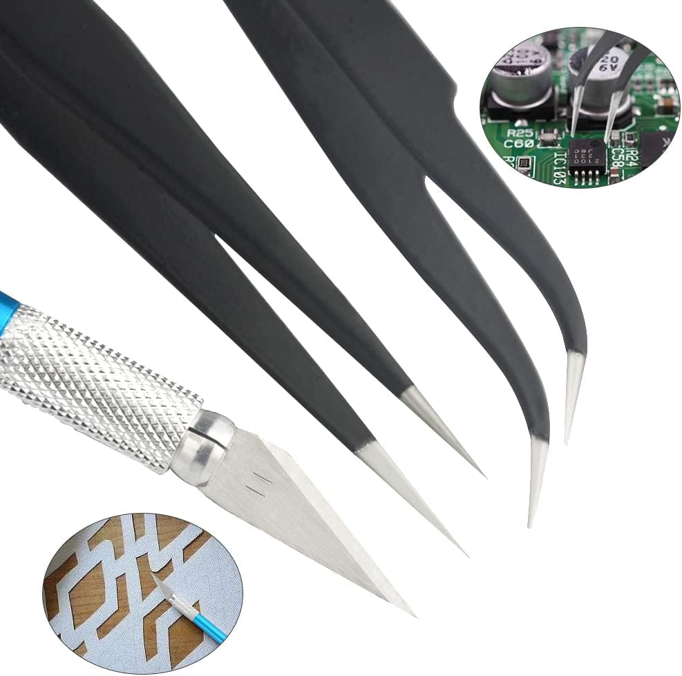 Professional 8 PCS Gundam Model Tools Kit Modeler Basic Tools Craft Set Hobby Building Tools Kit for Gundam Car Model Building Repairing and Fixing