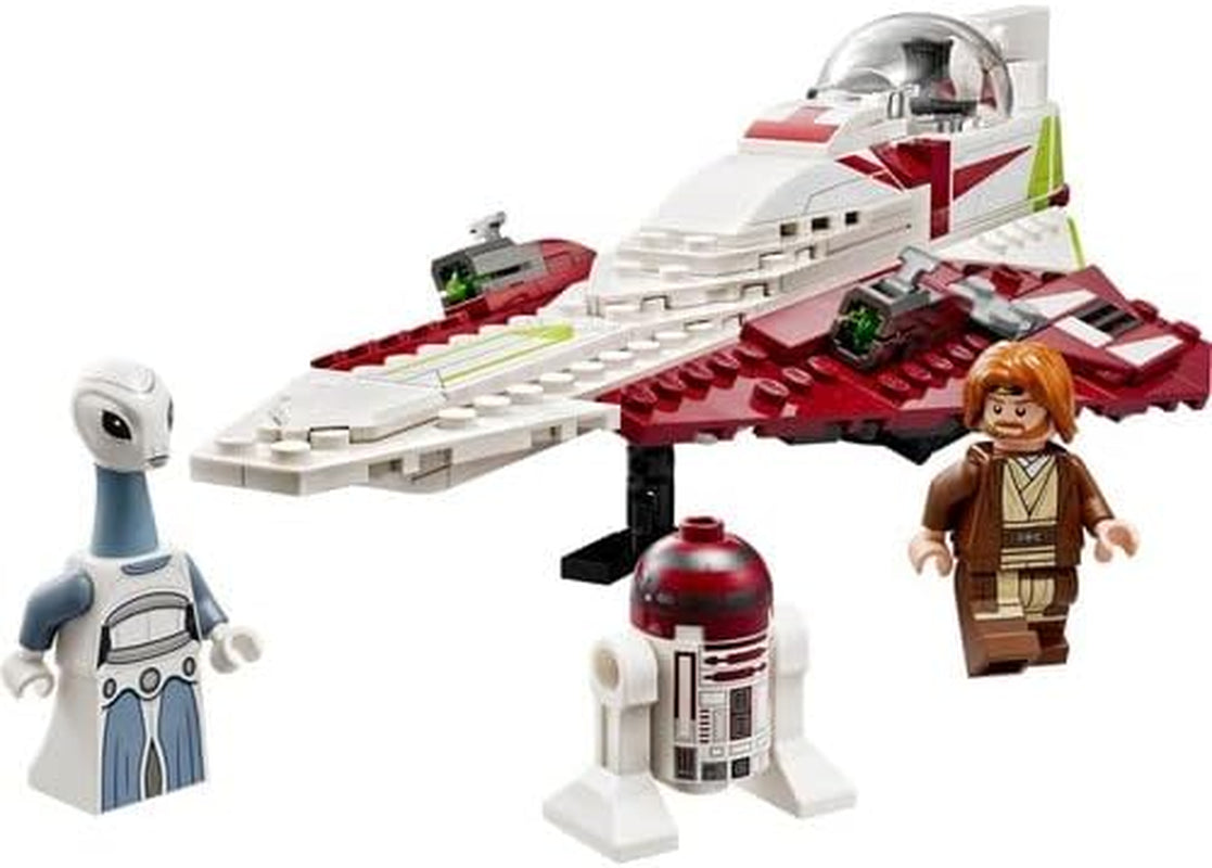 Star Wars Obi-Wan Kenobi’S Jedi Starfighter, Buildable Toy for 7 plus Year Old Boys & Girls, with Taun We Minifigure, Droid Figure and Lightsaber, Attack of the Clones Set, Gift Idea 75333