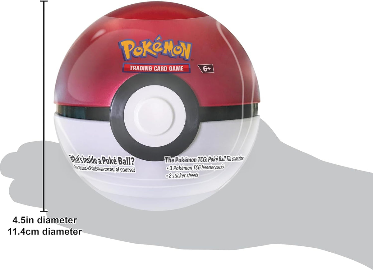 TCG: Poké Ball Tin Bundle - Poké Ball, Lure Ball & Premier Ball (9  TCG Booster Packs, 7 Sticker Sheets)
