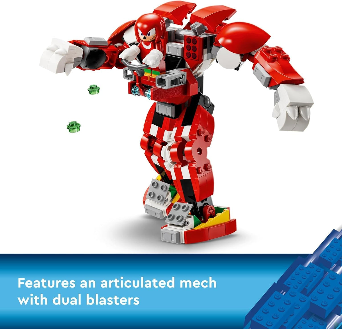 Sonic the Hedgehog Knuckles’ Guardian Mech, Action Figure Toy for Kids Boys & Girls with Video Game Character Figures Incl. Knuckles and Rouge the Bat, plus a Master Emerald, Fun Gift Idea 76996