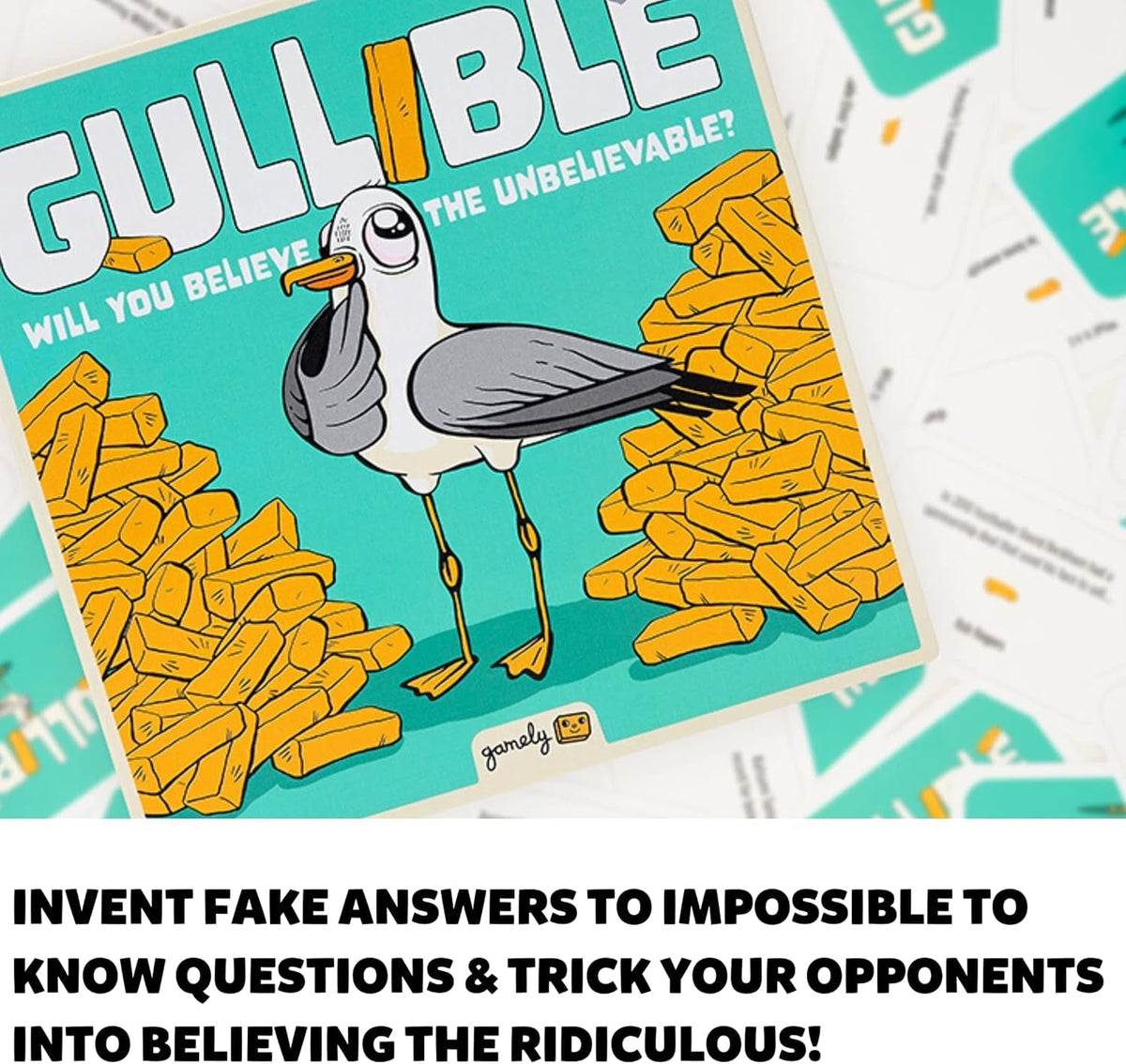 Gullible: the Super-Fun Party Game of Creativity, Bluffing and Hilarious Facts. Will You Fool Your Family and Friends or Believe the Unbelievable? (Gullible)
