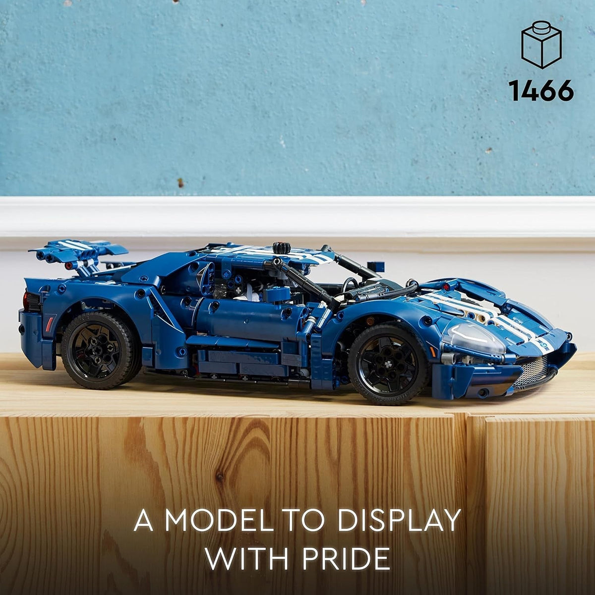Technic 2022 Ford GT Car Model Kit for Adults to Build, 1:12 Scale Supercar with Authentic Features, Advanced Building Set, Collectible Gift for Men & Women 42154