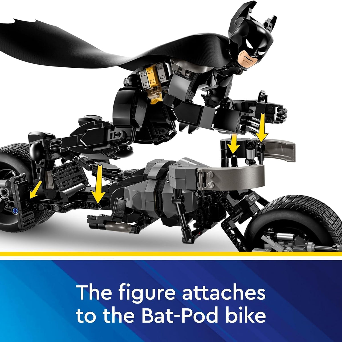 DC Batman: Batman Construction Figure & the Bat-Pod Bike Set, Cool Super-Hero Toy for 12 plus Year Old Kids, Boys & Girls, Action Playset with Motorbike Model, Birthday Gift Idea for Teens 76273