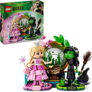 Wicked Elphaba & Glinda Figures, Building Toy Set for 10 plus Year Old Girls and Boys, with Buildable Characters and a Broom, Wizard of Oz-Themed Gift for Kids and Fans of the Movie 75682