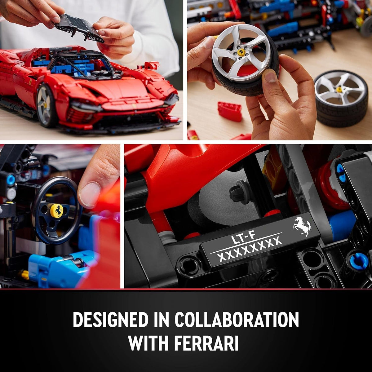 Technic Ferrari Daytona SP3, Race Car Model Building Kit, 1:8 Scale Advanced Collectible Set for Adults & Teens, Ultimate Cars Concept Series, Gift Idea for Men, Women, Him or Her 42143