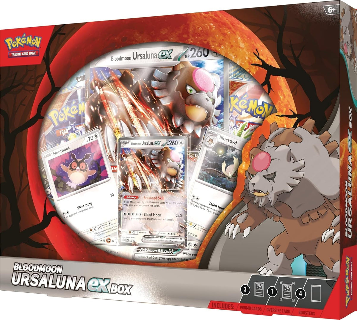 TCG: Bloodmoon Ursaluna Ex Box (1 Foil Promo Card, 2 Foil Cards, 1 Oversize Foil Card & 4 Booster Packs)