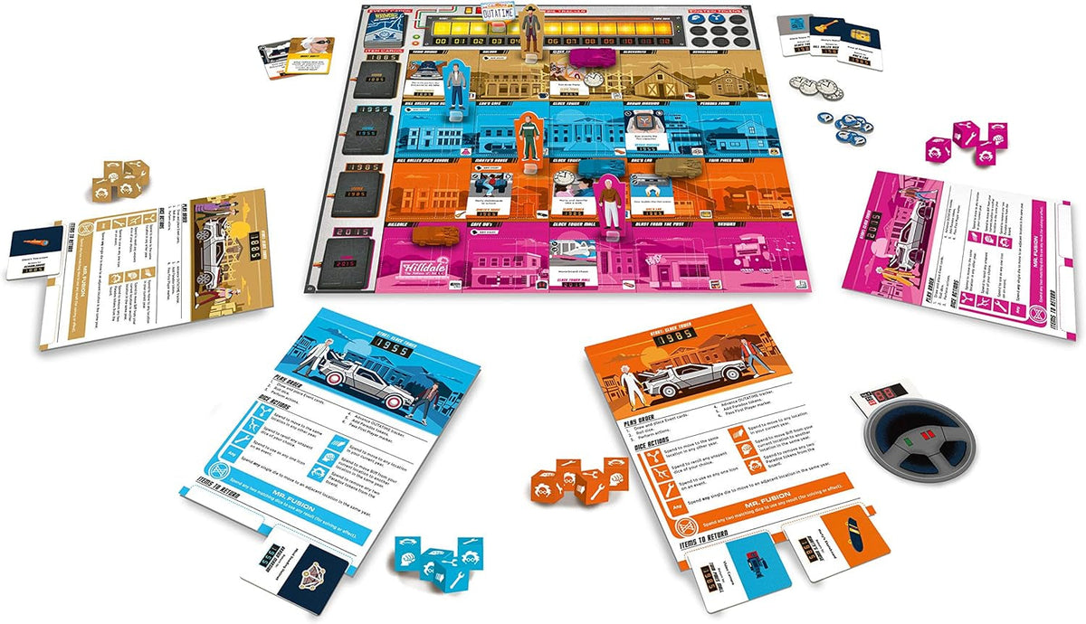Back to the Future - Immersive Strategy Board Game for Adults and Kids Age 10 Years up - 2 to 4 Players - Dice through Time