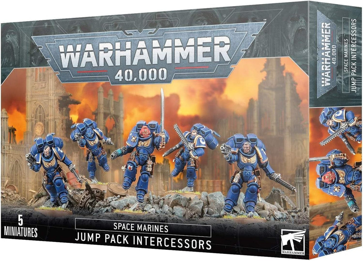 '- Warhammer 40,000 - Space Marines: Jump Pack Intercessors, Blue
