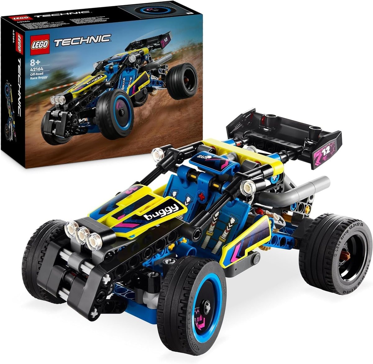 Technic Off-Road Race Buggy, Car Vehicle Toy for Boys and Girls Aged 8 plus Years Old, Rally Model Building Kit with Realistic Features, Small Gift for Kids 42164