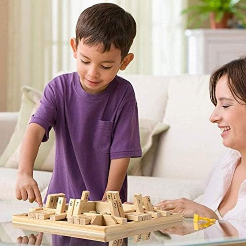 Wooden Board Game, 4 Player Shut the Box Game Dice Game Wooden Math Traditional Pub Board Dice Game Travel 4 Players Great Family Board Games Holiday Fun Game