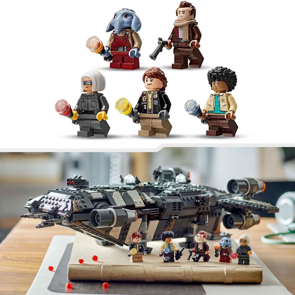 Star Wars: Skeleton Crew the Onyx Cinder Set, Collectible Building Toy for 10 plus Year Old Boys & Girls, Includes 5 Character Minifigures, Gift Idea for Kids and Fans 75374