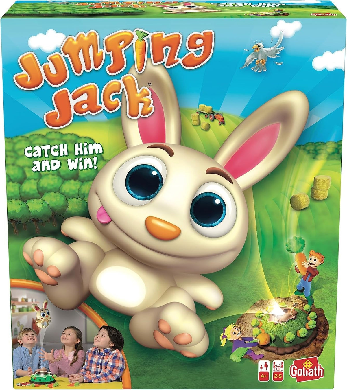 Jumping Jack, Board Game with Rabbits from 4 Years, Board Games for 2 to 5 Players