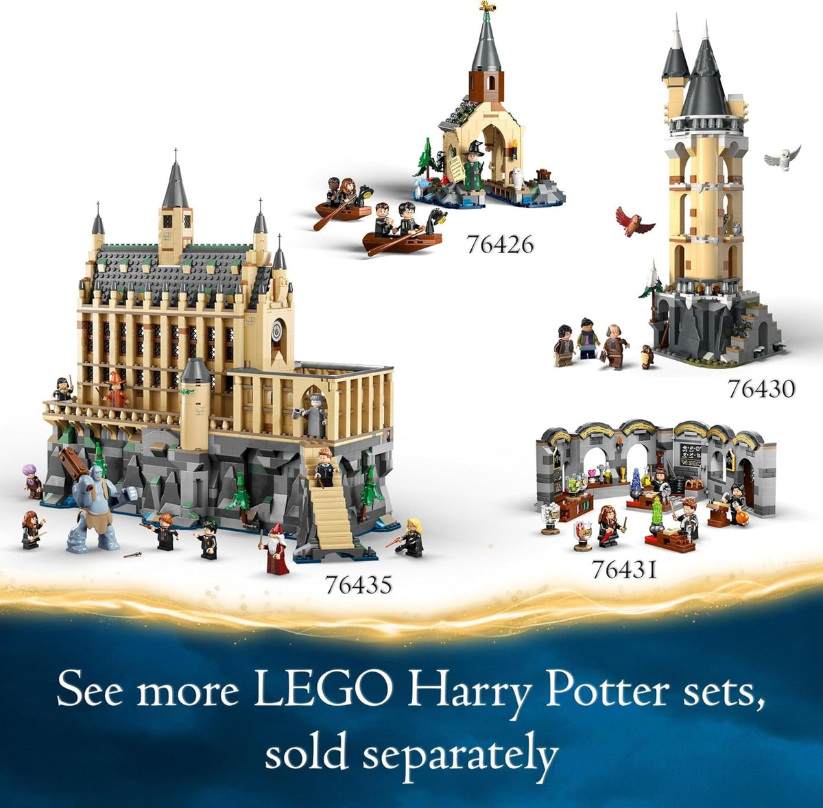 Harry Potter Ollivanders & Madam Malkin'S Robes Set, Collectible Diagon Alley Wand and Clothes Shop Toys for 8 plus Year Old Kids, Girls & Boys, with 6 Minifigures, Wizarding World Gifts 76439