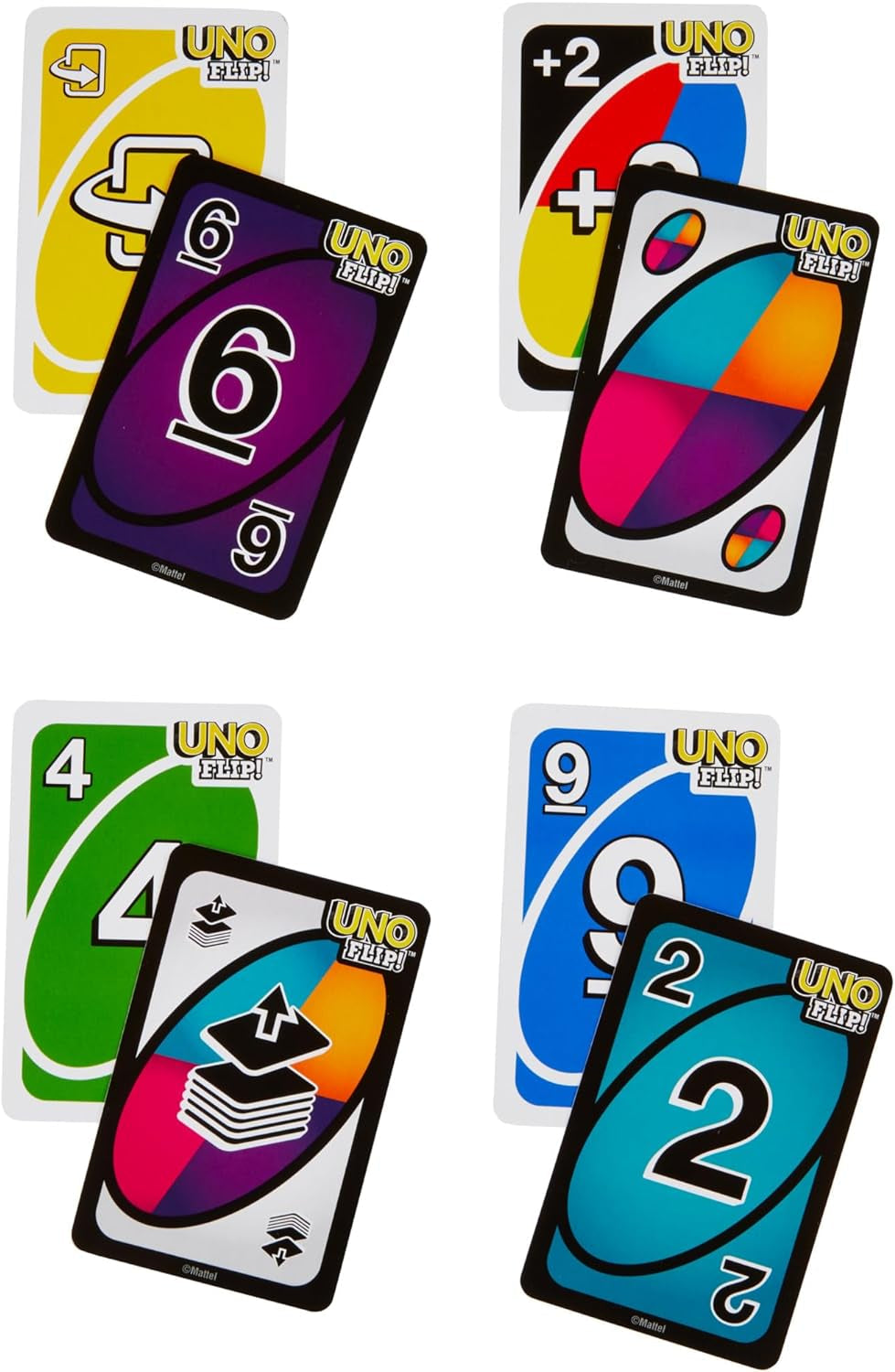 UNO FLIP! Family Card Game for Adults, Teens & Kids, Double-Sided Deck with Special Flip Card, 112 Cards, 7 Year Old and Up, ‎GDR44
