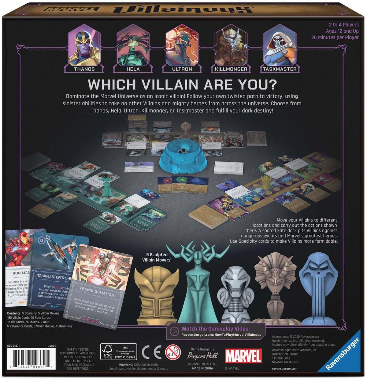 Marvel Villainous Infinite Power - Strategy Board Games for Adults and Kids Age 12 Years up - Can Be Played as a Stand-Alone or Expansion