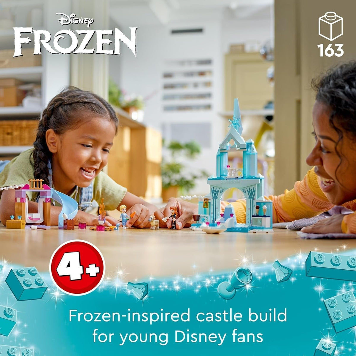 ǀ Disney Princess Elsa’S Frozen Castle Buildable Toy for 4 plus Year Old Girls and Boys, Includes Princess Elsa and Anna Mini-Doll Figures and 2 Animal Toys, Fun Birthday Gift 43238