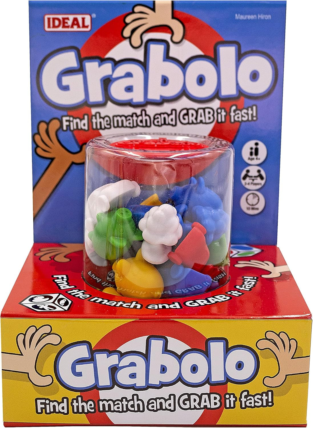 | Grabolo: Find the Match and Grab It Fast Reaction Game!| Quick Play Family Game| for 3-6 Players | Ages 4+