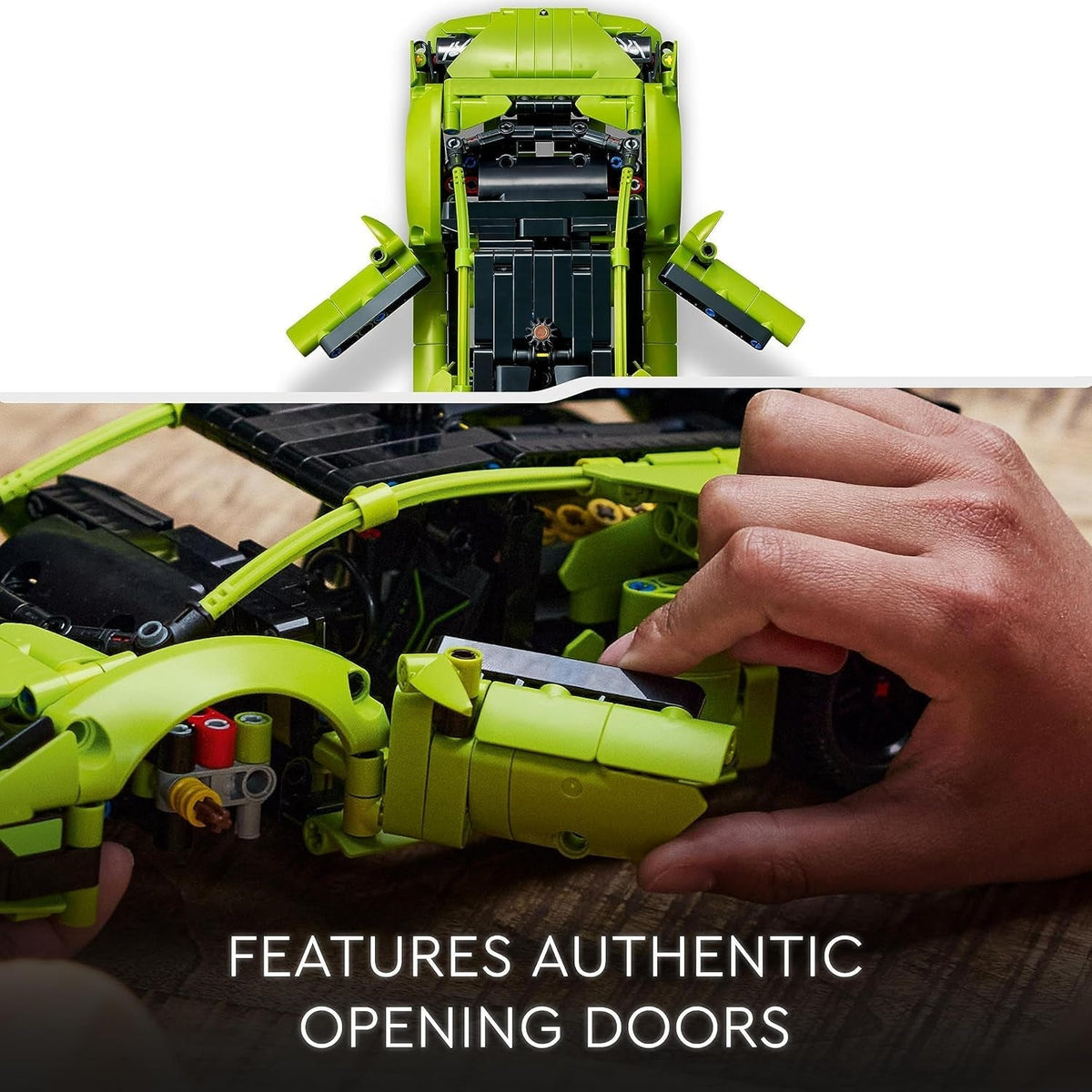 Technic Lamborghini Huracán Tecnica Toy Car Model Kit, Racing Car Building Set for 9 plus Year Old Kids, Boys, Girls and Motor Sport Fans, Collectible Gift Idea 42161