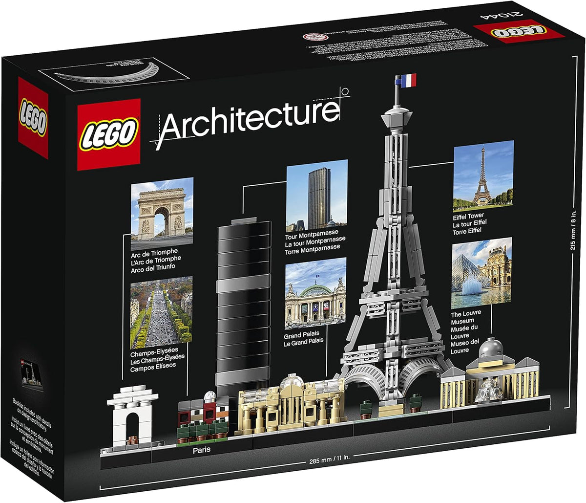 Architecture Paris Model Building Set for Adults with Eiffel Tower and the Louvre Model, Skyline Collection, Office Home Décor, Collectible Gift Idea for Women, Men, Her or Him 21044