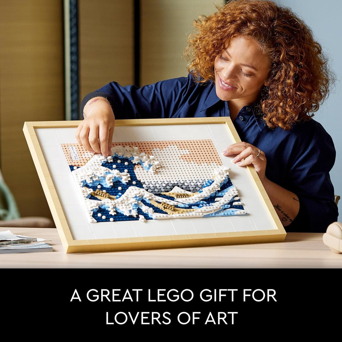 Art Hokusai – the Great Wave, 3D Japanese Wall Art Craft Set, Framed Ocean Canvas Model Kit for Adults to Build, Creative Activity for Home or Office Decor, Gifts for Men and Women 31208