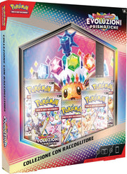 TCG Scarlet and Violet Collection - Prismatic Evolutions, Collection with Expansion Binder, 378 Pocket Binder and Five Expansion Packs