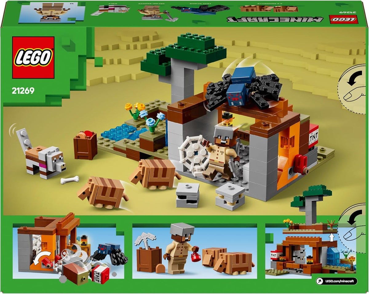 Minecraft the Armadillo Mine Expedition Set - Building Toy for 8+ Year Old Girls & Boys, with Cave Spider and Wolf Figures for Pretend Play - Birthday Gift Idea 21269