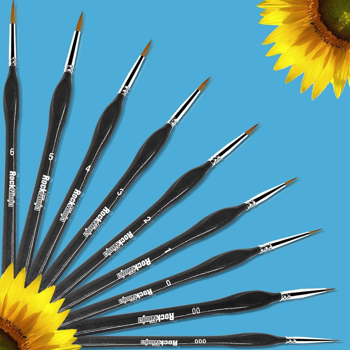 Detail Paint Brush Set,  9Pcs Thin Brushes for Fine Detailing & Art Painting - Acrylic,Watercolor, Oil Miniatures, Scale Models, Airplane Kits, Nail, Line Drawing