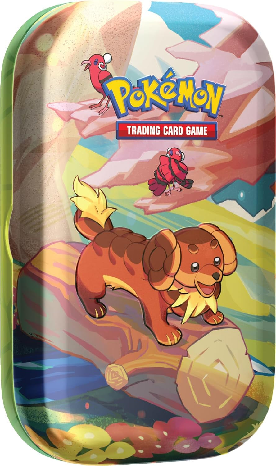 TCG: Vibrant Paldea Mini Tin – Dachsbun & Oricorio (2 Booster Packs, 1 Sticker Sheet)