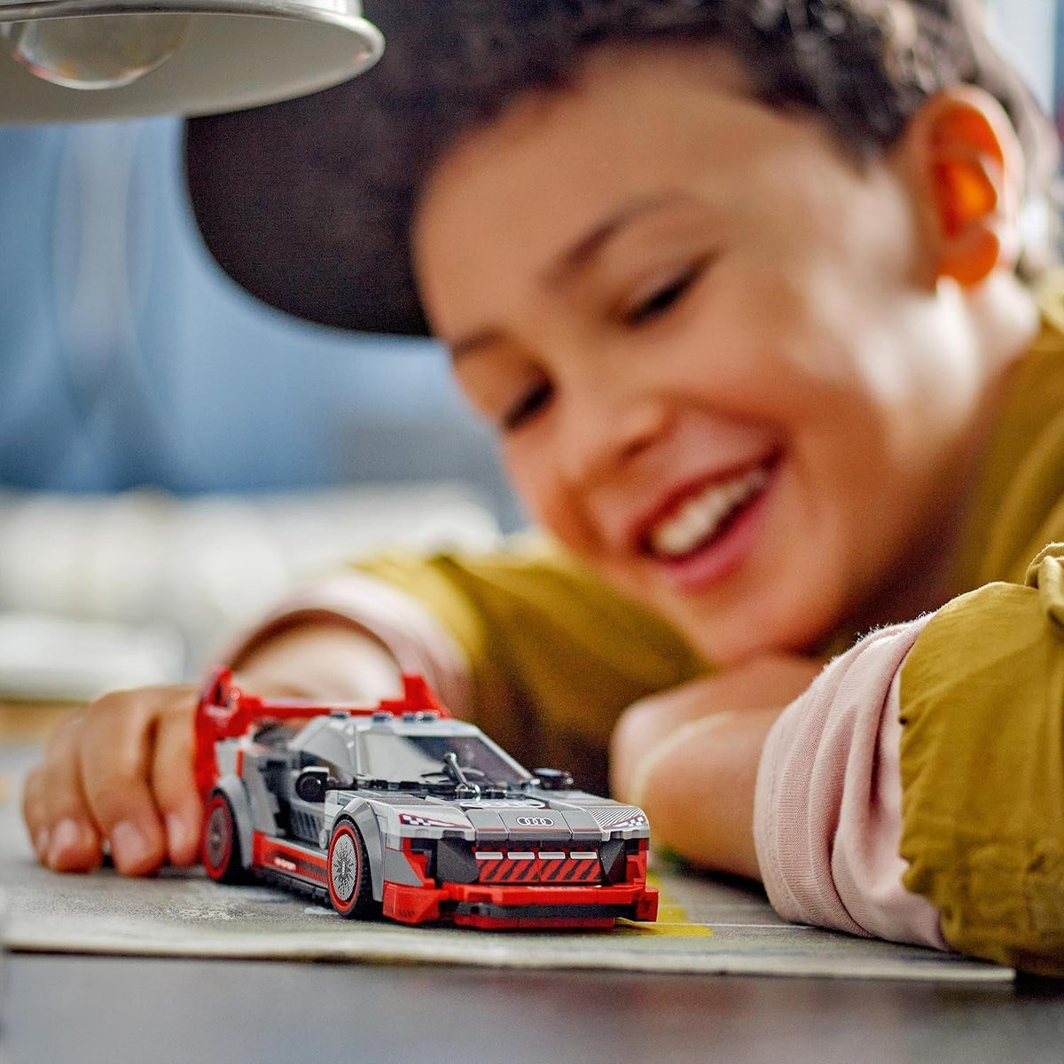 Speed Champions Audi S1 E-Tron Quattro Race Car Toy Vehicle, Buildable Model Set for Kids, Playable Display Gift Idea for 9 plus Year Old Boys and Girls Who Enjoy Independent Play 76921