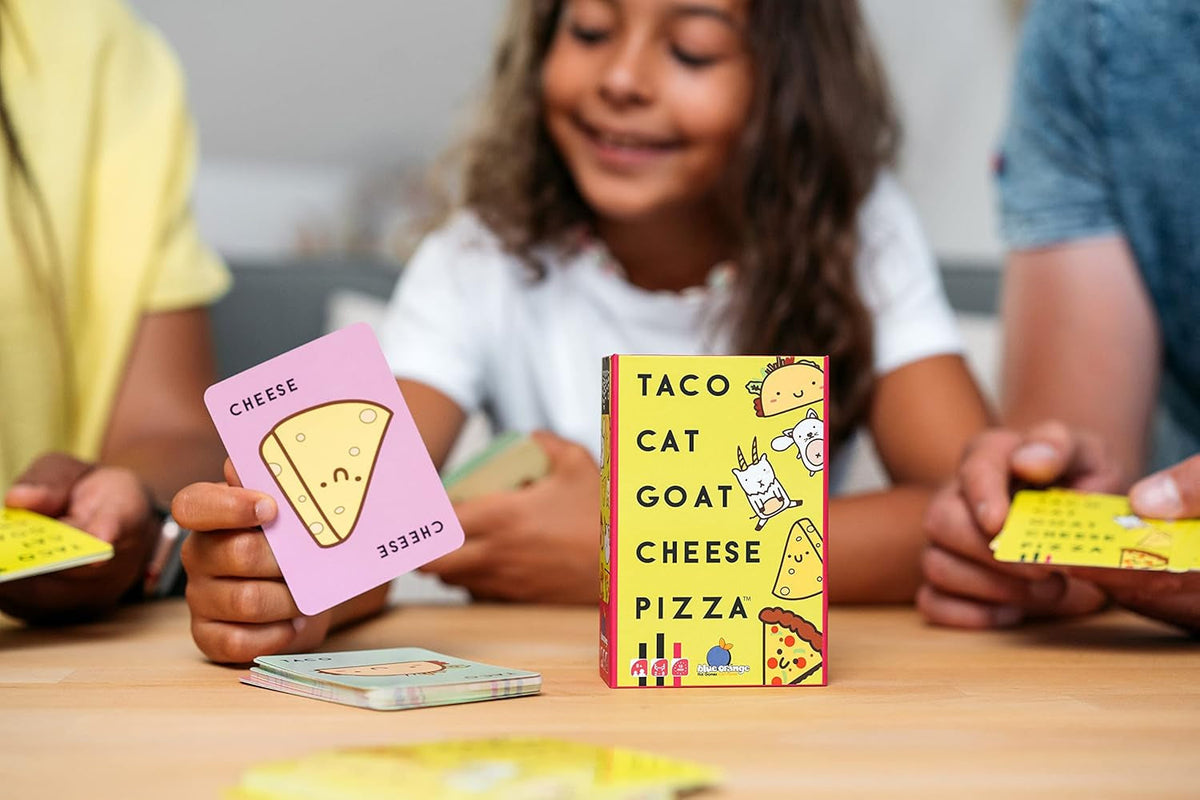 | Taco Cat Goat Cheese Pizza | Card Game | Ages 8+ | 2-8 Players | 10-30 Minute Playing Time